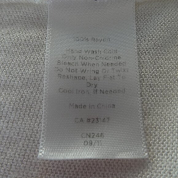 Talbots Cardigan Shrug Sweater Womens Plus Size 3X White Open Front Short Sleeve - Picture 6 of 6